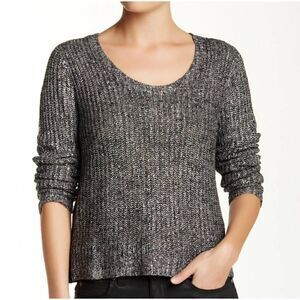 Eileen Fisher Shimmer Karma Knit Sweater Size Small Ash Grey Linen Blend